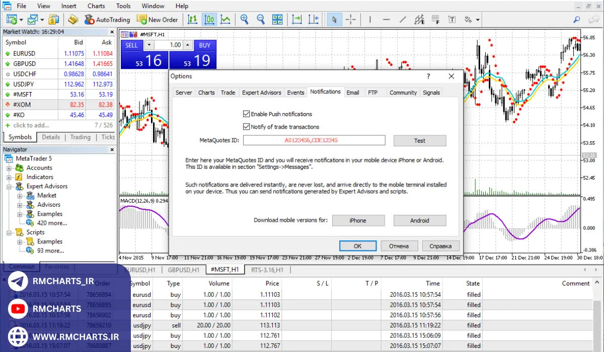 به اشتراک‌گذاری ربات و استفاده از آن در حساب‌های مختلف