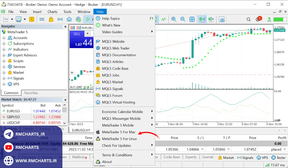 گام دوم نوشتن کد ربات (Expert Advisor)
