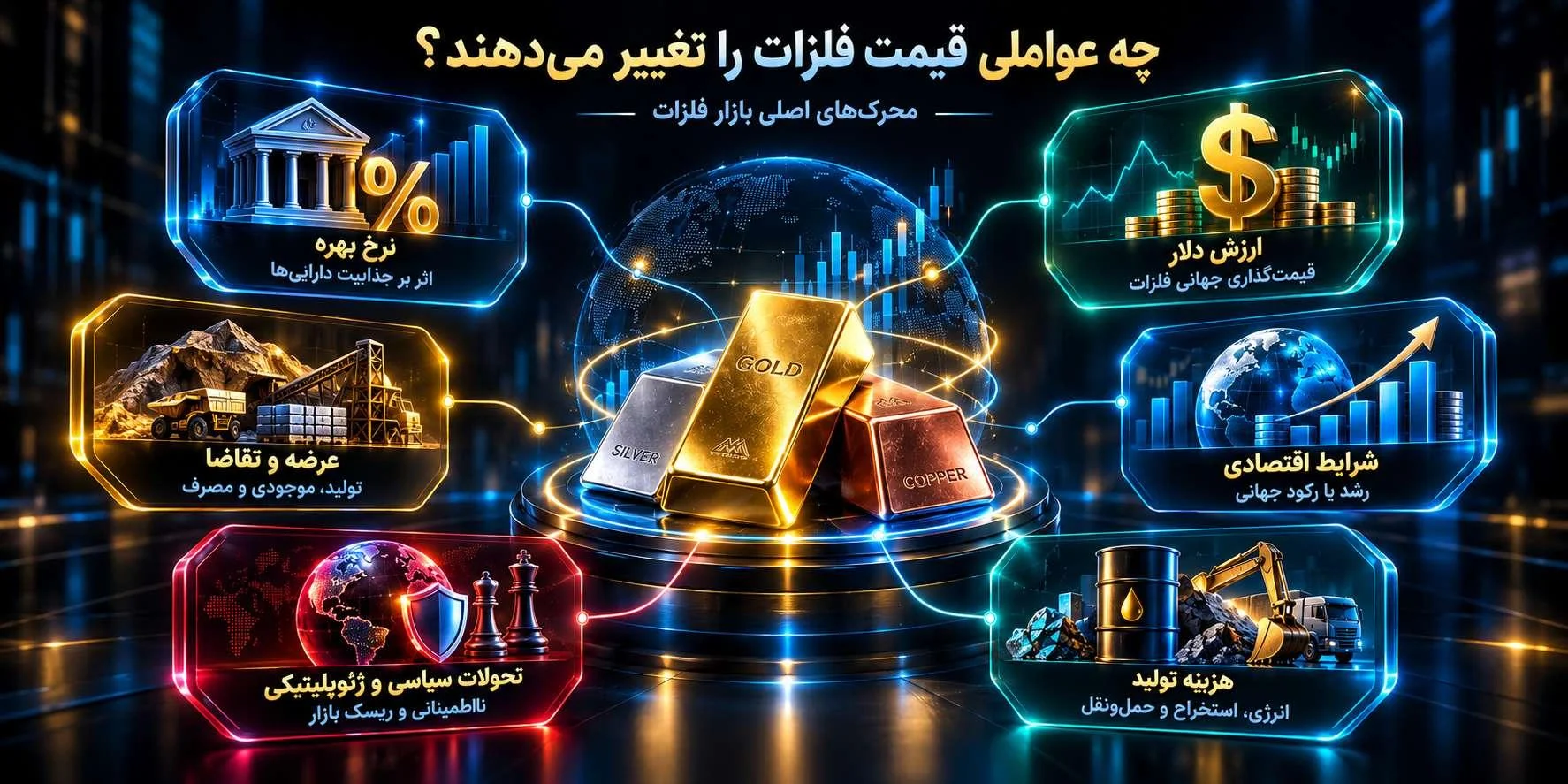 چه عواملی قیمت فلزات را تغییر می‌دهند؟